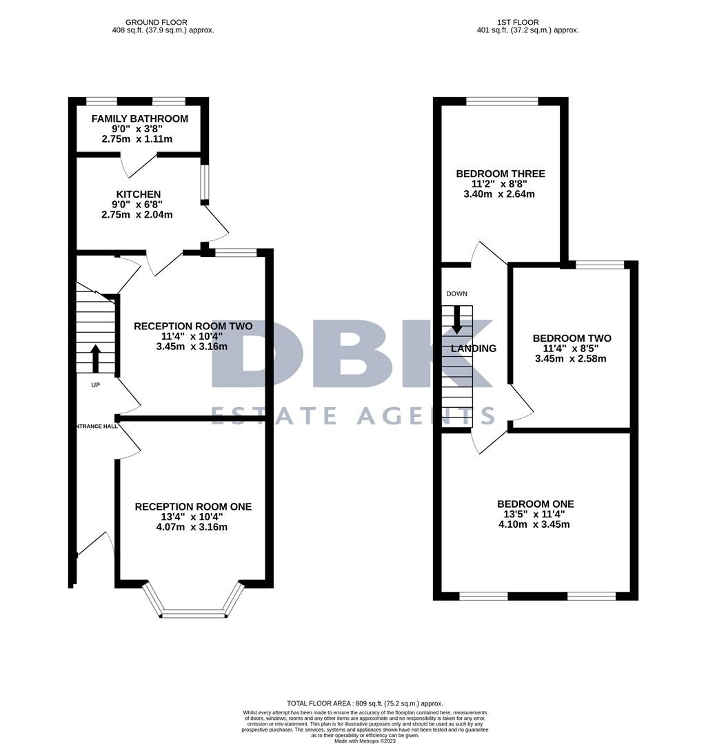 Floorplans For Grosvenor Road, Hounslow, TW3