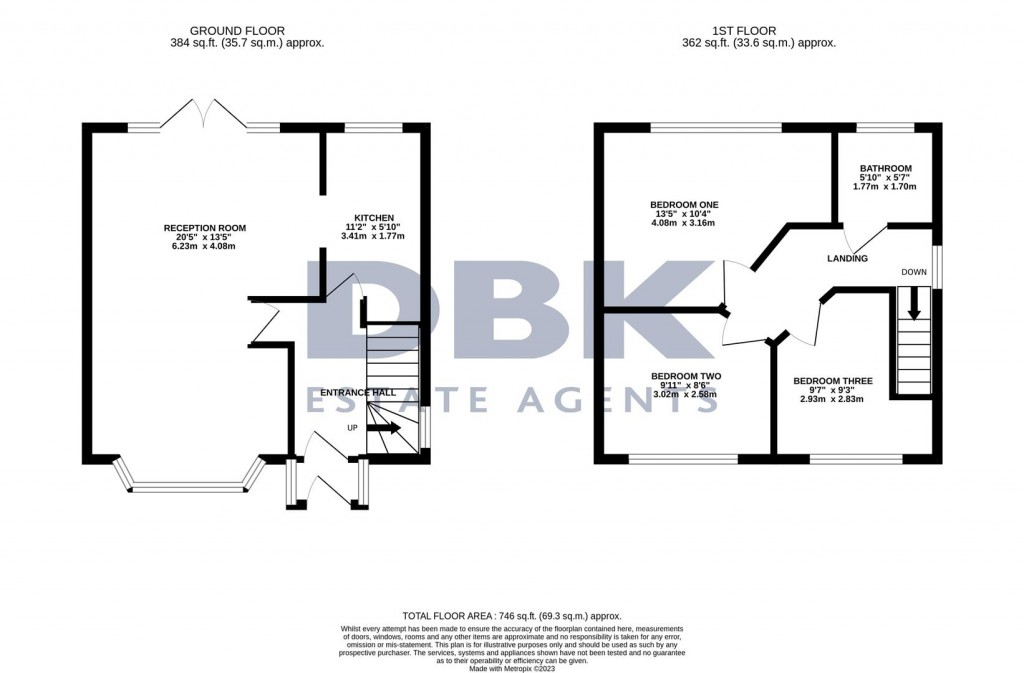 Floorplans For Fern Lane, Heston, TW5