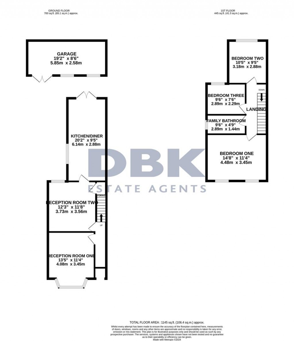 Floorplans For Rossindel Road, Hounslow, TW3