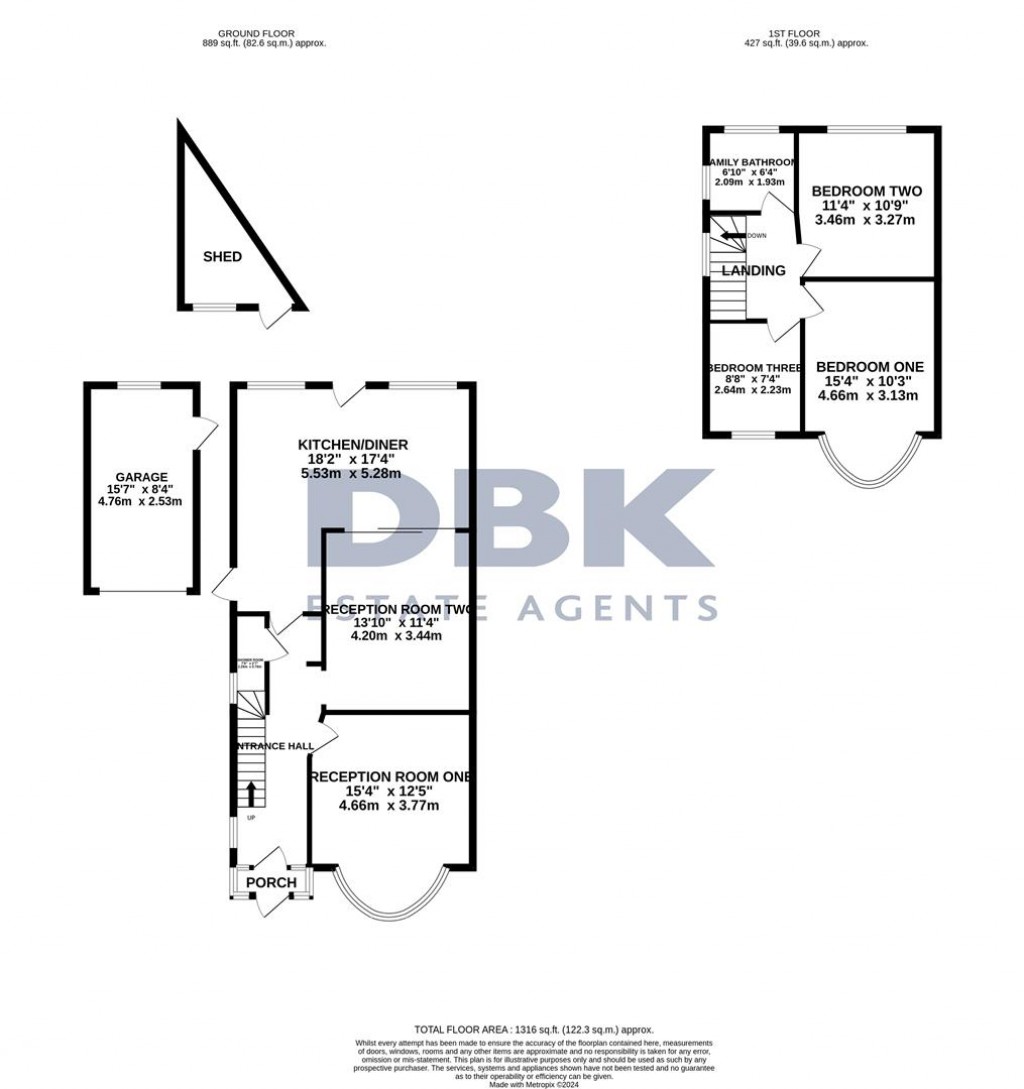 Floorplans For Greencroft Road, Heston, TW5