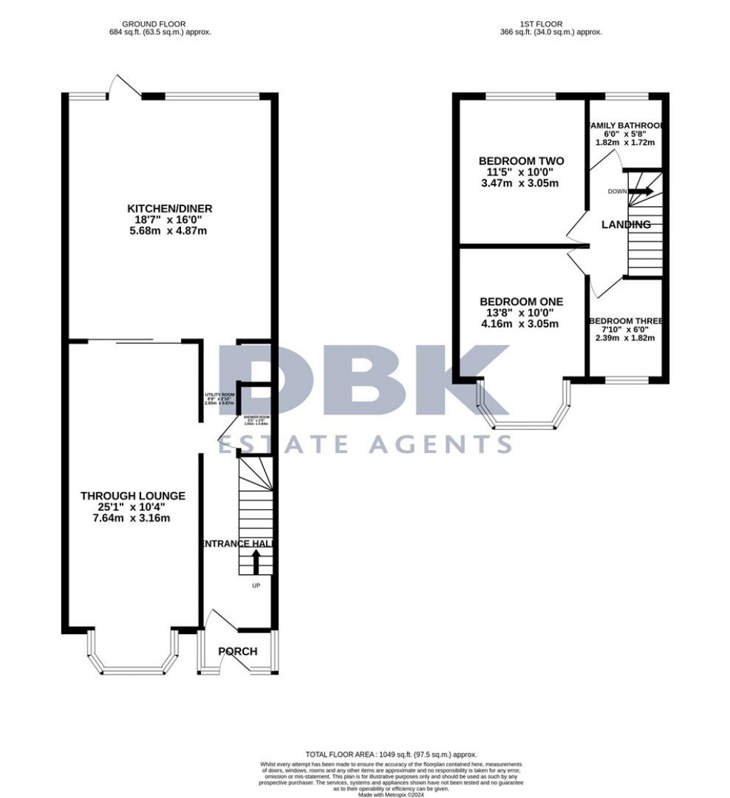 Floorplans For Park Avenue, Southall, UB1