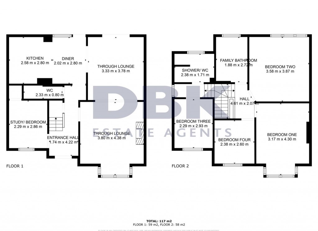 Floorplans For Winchester Avenue, Heston, TW5