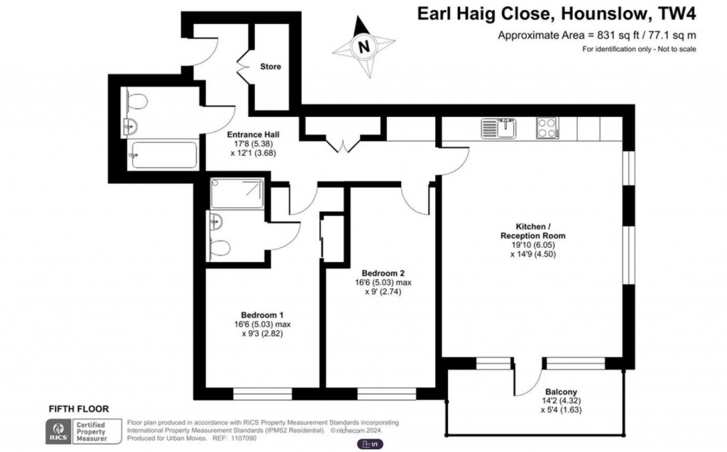 Floorplans For Poppy House, Earl Haig Close, Hounslow, TW4