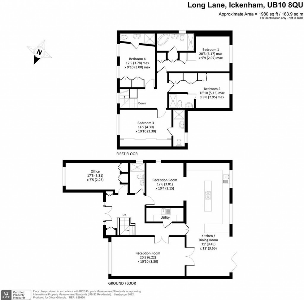 Floorplans For Long Lane, Hillingdon, UB10