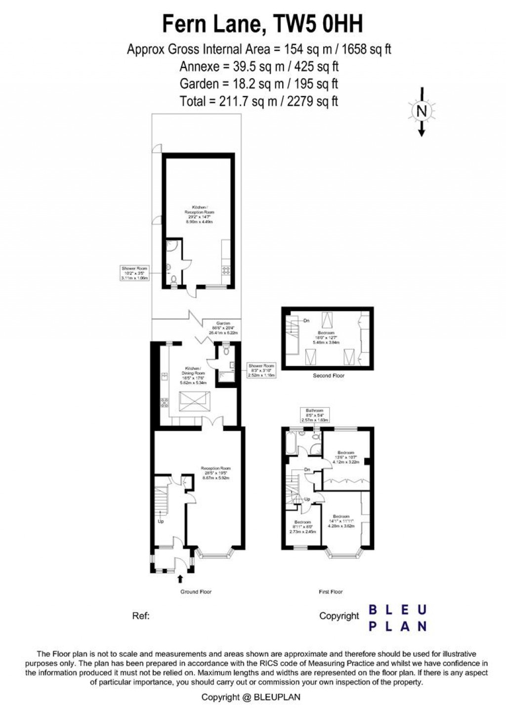 Floorplans For Fern Lane, Heston, TW5