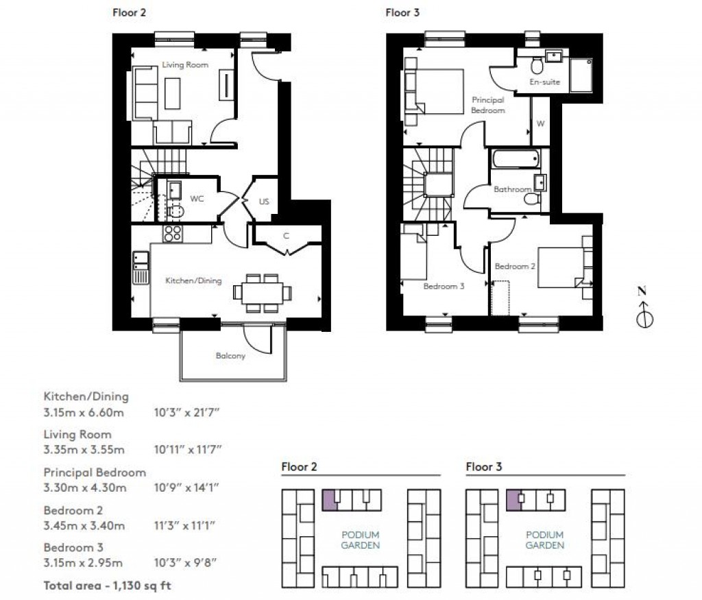 Floorplans For Green Square, Lampton Parkside, TW3