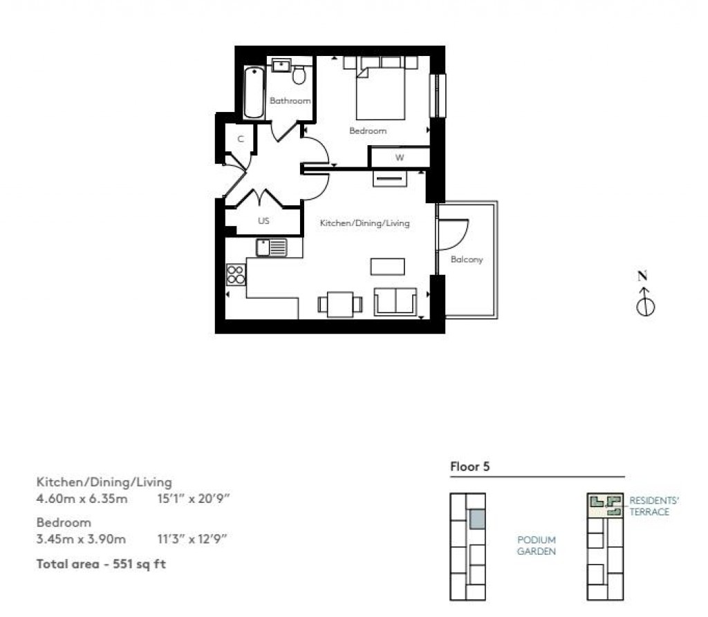 Floorplans For Green Square, Lampton Parkside, TW3